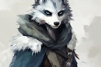 draw amazing furry anthro character or creatr