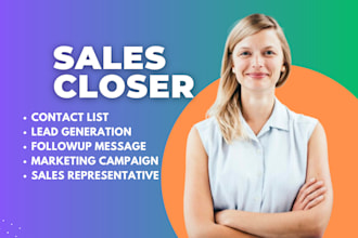 do virtual assistant, sales closer, b2b lead generation, linkedin sales