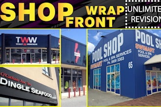 do shop front or storefront window graphics, window sticker, signage, decal