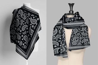 design custom scarf, hijab, and bandana patterns