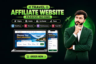 create automated travel affiliate website for passive income