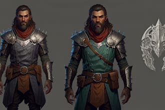 create a dnd character art or dnd character illustration