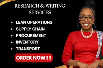 write and research on lean operations, supply chain, procurement and inventory
