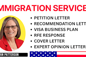 write expert opinion or recommendation letter for USA immigration