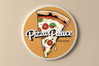 do beautiful pizza logo for your business only 12 hours