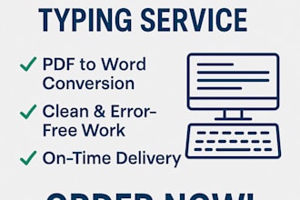 type your document and convert them in to pdf or word format