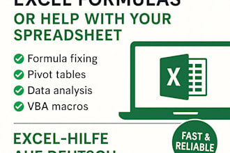 fix excel formulas, automate tasks or help with anything