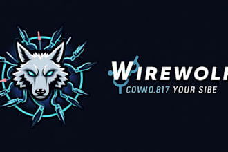 design outstanding wire wolf mascot logo for you with unlimited revision