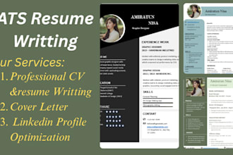 design a professional ats friendly CV, resume, and cover letter