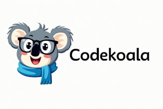 make a high quality code koala mascot logo with express delivery