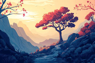 draw amazing environment concept art and fantasy landscape