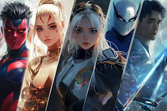draw any anime, games, or original characters art you like
