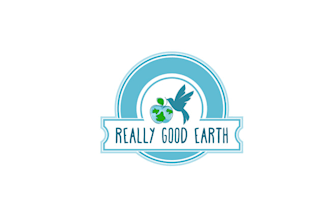 make unique really good earth fun logo for a healthier earth