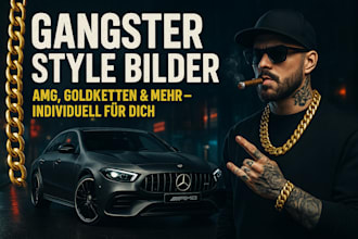 create a custom gangster style profile picture for whatsapp, instagram or tiktok