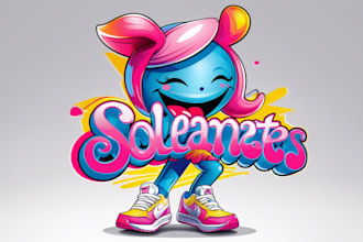 design outstanding shoe mascot logo with express delivery