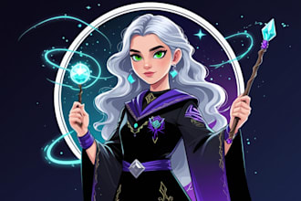 make amazing wizard logo with express delivery