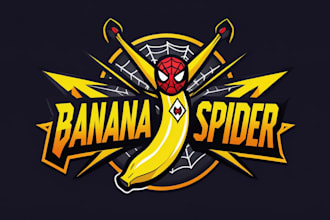 create awesome banana spider logo for your business