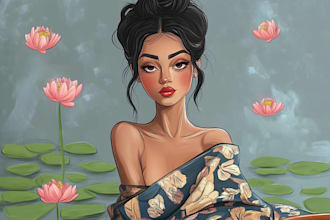 draw fantastic semi realistic cartoon portrait