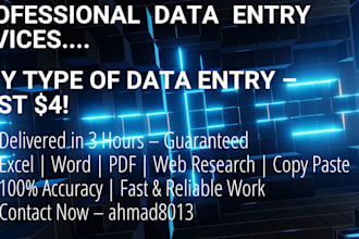 perform online and offline data entry with attention to detail