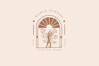 design a hand drawn botanical watercolor signature logo