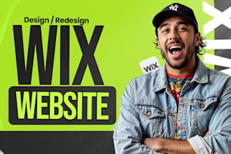 build wix website design, redesign wix website and wix online store