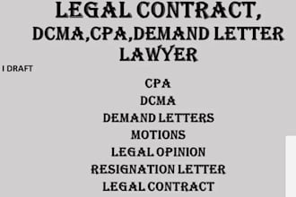 draft legal notices, demand letters, cease and desist, and, eviction notices