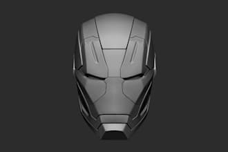 sculpt 3d helmet, halloween mask, 3d head bust,3d model, 3d face for 3d print