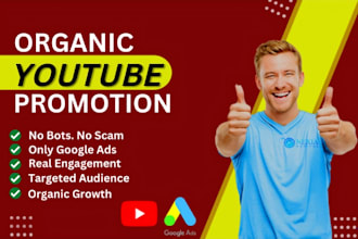 promote your youtube video to 10k active  audience organically