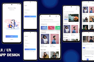 design a modern app UI UX for ios or android