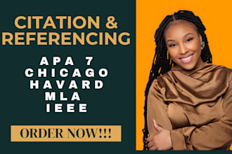 format apa 7, harvard, chicago, mla, ieee, ama citation and references