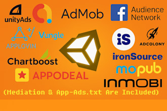 integrate admob, facebook, or any ads network in your unity games