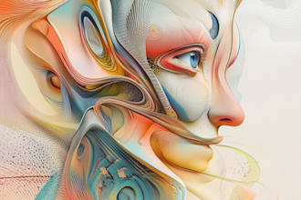 design abstract and surreal acrylic art