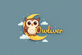 create an eye catching owl bird mascot logo with unlimited revisions