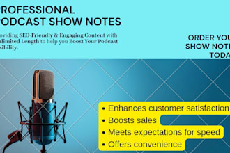 write detailed podcast show notes for your episodes