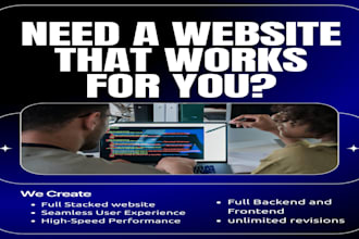 develop a responsive website as a full stack developer, frontend and backend