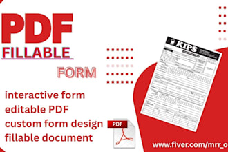 create a professional fillable PDF form with editable fields