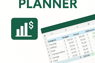 create custom excel spreadsheets for budgeting, planning