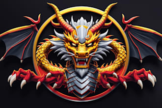 design awesome dragon logo delivered in just 24 hours