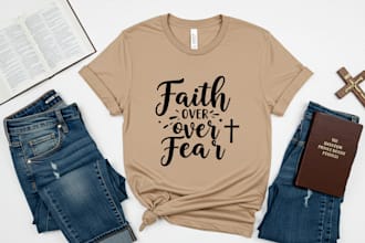 design custom christian t shirt with bible verses and faith based graphics