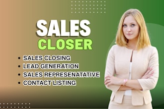 do virtual assistant, sales closer, linkedin leads, online sales representative