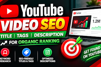 optimize youtube video titles, tags and descriptions for organic ranking