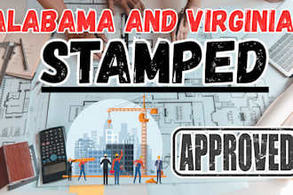 draw, review and stamp alabama, virginia architectural and engineering drawing