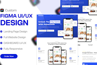 design custom website UI, figma ui design, landing page UI UX