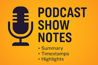 create SEO optimized podcast summaries and episode notes