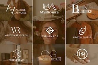 do luxury fashion clothing brand business monogram logo design or any graphic