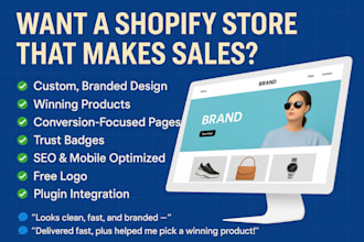 design ai branded shopify store shopify sales channel high ticket products