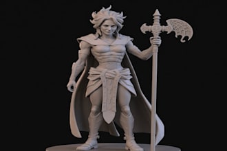 3d character modeling for 3d printing custom stylized realistic model