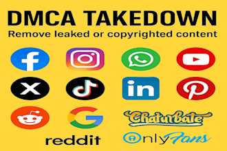 remove delete takedown mugshots instagram,yt,tiktok,reddit,x,shopify,under dmca