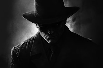 draw realistic fantasy horror character and concept art