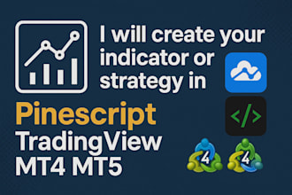 create your indicator or strategy in pinescript tradingview mt4 mt5